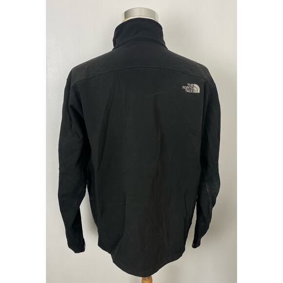 Men The North Face black softshell zip-up performance jacket coat, XL - Picture 3 of 5